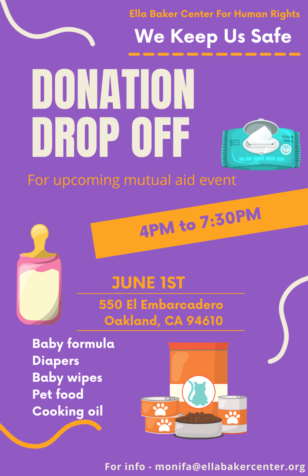 Donation Drop Off Ella Baker Center for Human Rights